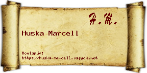 Huska Marcell névjegykártya